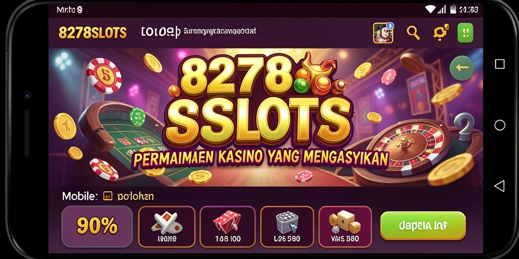 Tampilan layar permainan kasino 8278SLOTS yang mendebarkan.