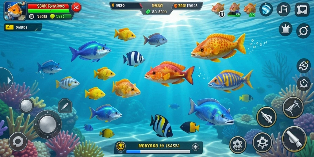 Screenshot permainan 9939 menampilkan aksi menembak ikan yang mengasyikkan.