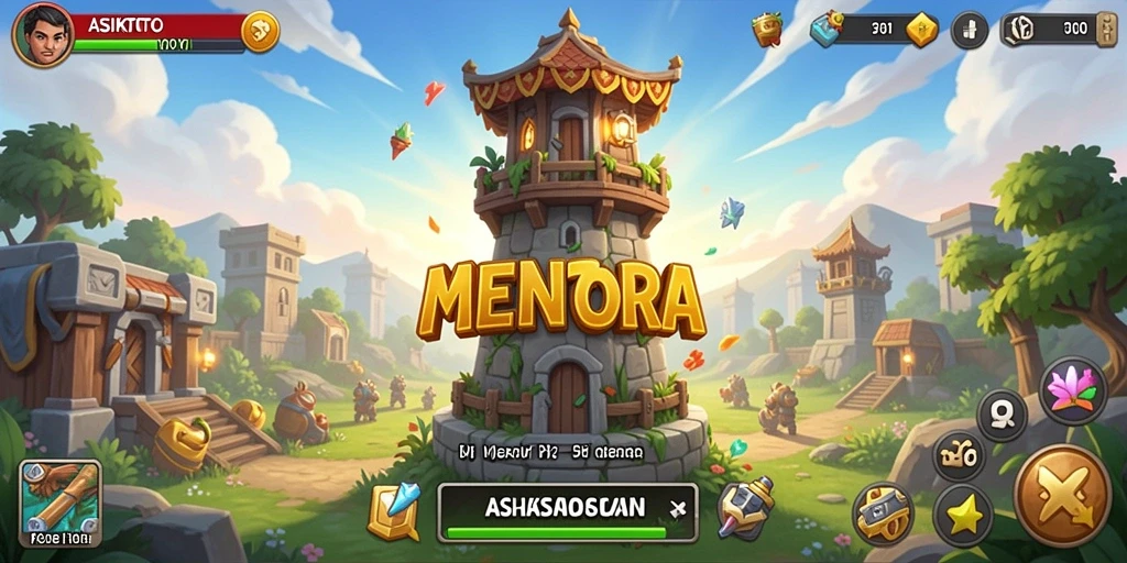 Gameplay menara pertahanan yang seru dan mendebarkan.