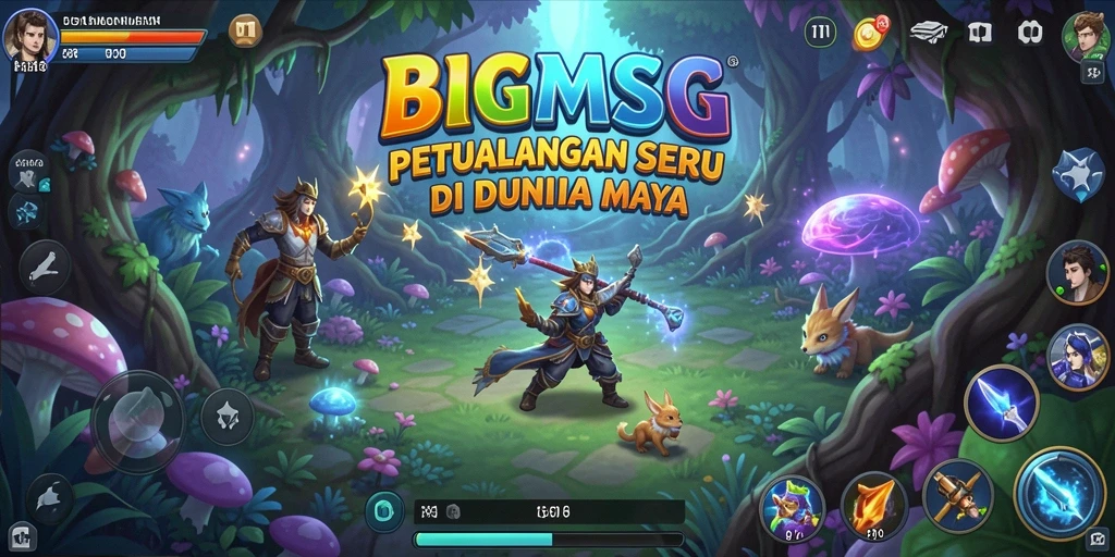Tampilan gameplay <strong>BIGMSG</strong> yang menampilkan petualangan mendebarkan di dunia yang luas.