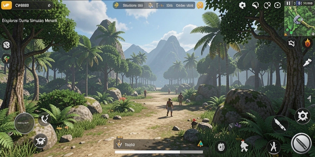 Tangkapan layar gameplay CW8888 yang menampilkan suasana kota dan interaksi pemain.