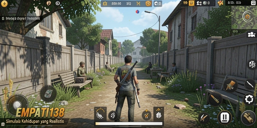 Screenshot EMPATI138 menampilkan interaksi karakter dalam gameplay Simulation.