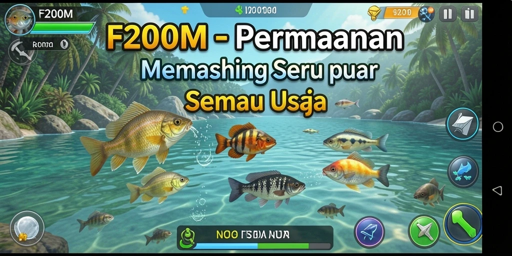 Tangkapan besar menunjukkan grafis memikat dalam gameplay F200M.