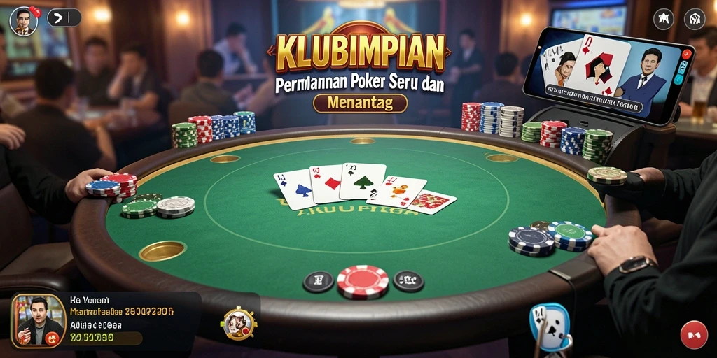 Tampilan permainan Poker yang menarik di KLUBIMPIAN.