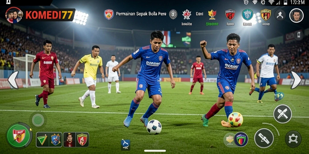 Tampilan gameplay lucu dan seru di KOMEDI77.