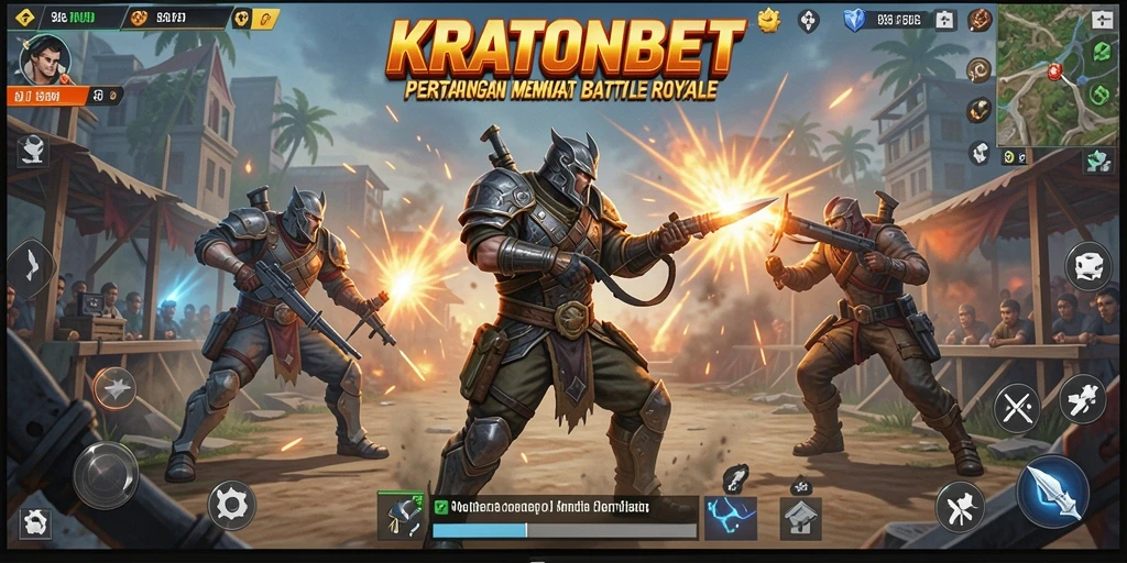 Screenshot gameplay KRATONBET menampilkan pertempuran seru dan strategi yang mendebarkan.