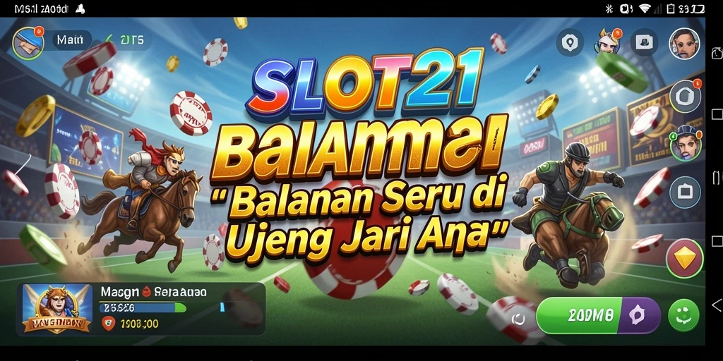 Tampilan gameplay SLOT21 yang menampilkan aksi balapan yang mendebarkan.