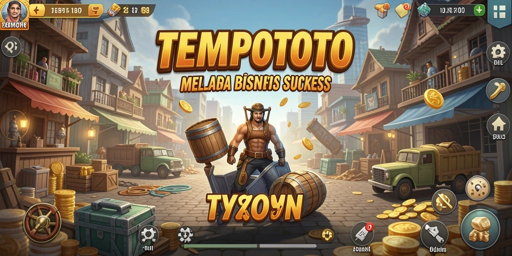 Tangkapan layar menarik dari gameplay bisnis Tycoon.
