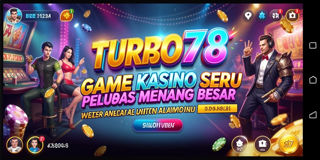 Screenshot utama TURBO78 menampilkan gameplay kasino yang mendebarkan.